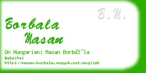 borbala masan business card